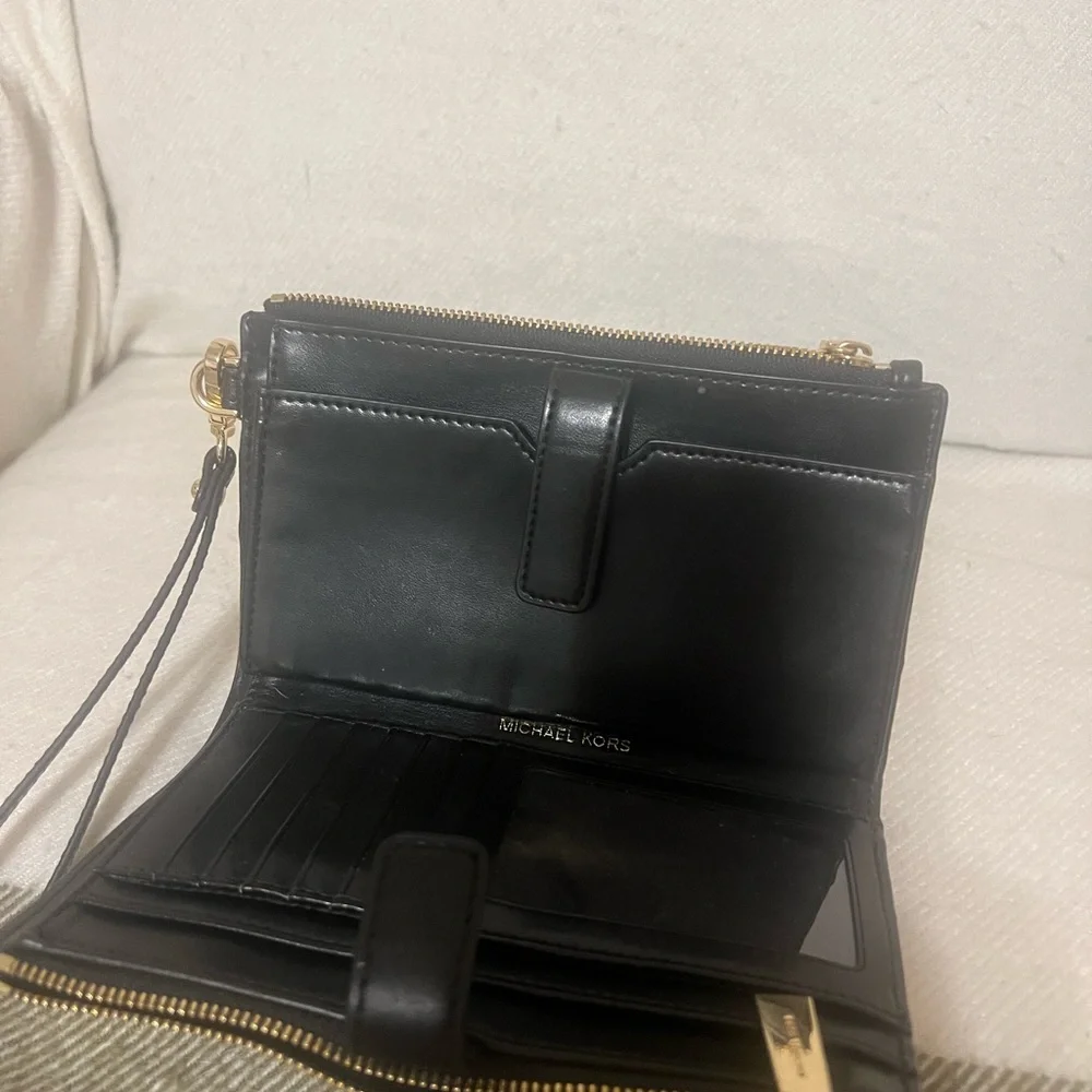 Michael Kors Zebra Print Wallet with Gold Accents - Picture 3 of 4